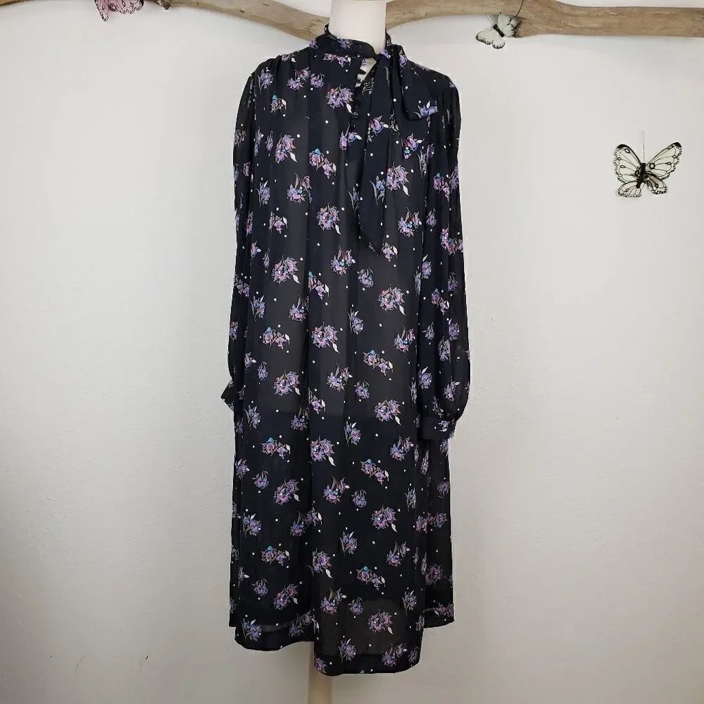 Chez California vintage floral shirt dress
